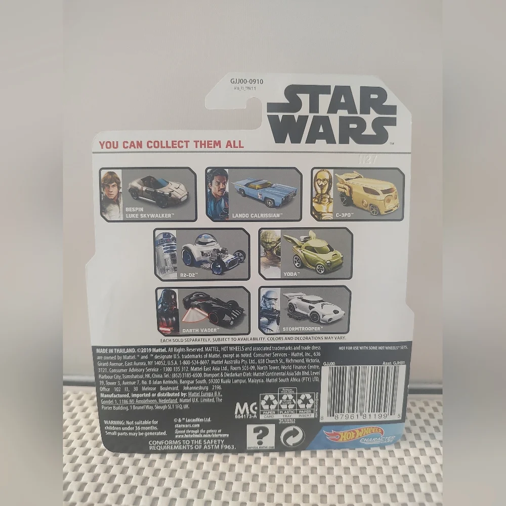 Star Wars Captain Rex Hot Wheels Character Car Die-Cast Disney NWT Clone Wars